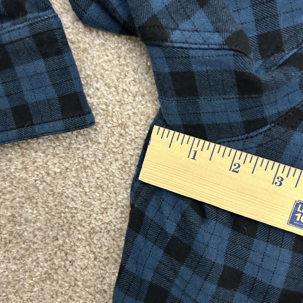 Duluth Trading Men's Size XL Standard Fit Blue Long Sleeve Flannel Shirt - Picture 6 of 8